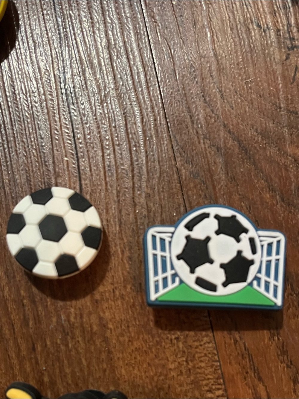 2 Soccer Ball Shoe Charms